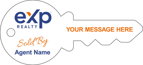 Key Shaped Agent Sign Panel, 16h x 35w, 3MM Aluminum Composite